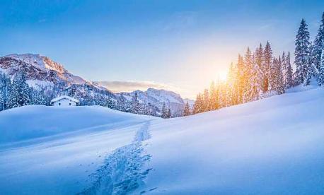 The Alps at sunset