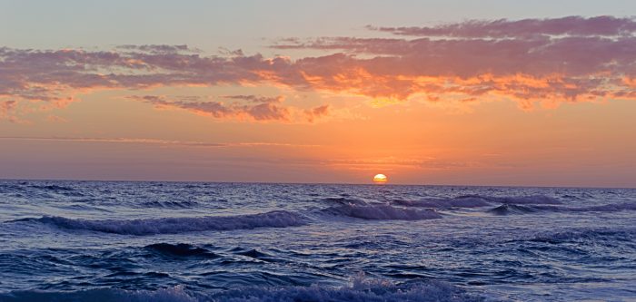 Sunset at the beach for Passover. 