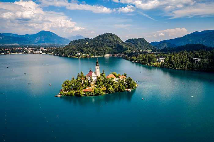 Lake Bled in Slovenia.