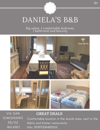 Daniela's Kosher B&B Apartment Rental, Milan, Italy