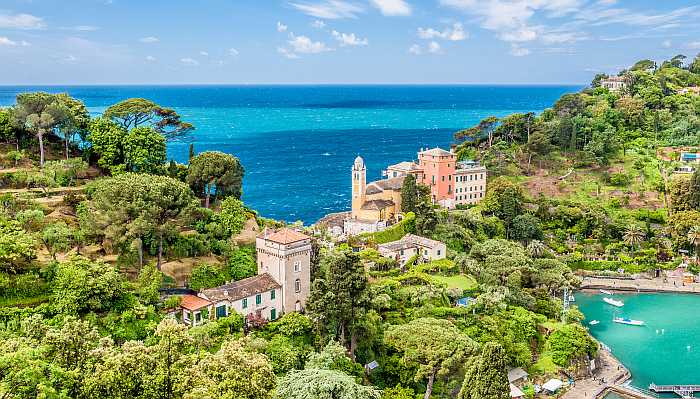 Portofino village on the Ligurian coast of Italy.