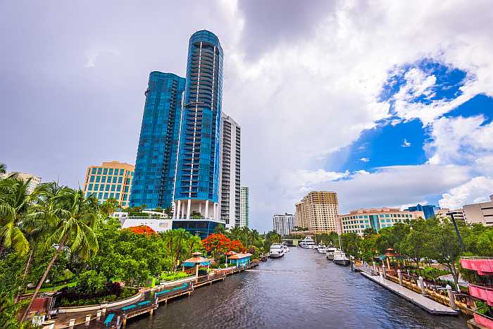 The Riverwalk in Fort Lauderdale, Florida.