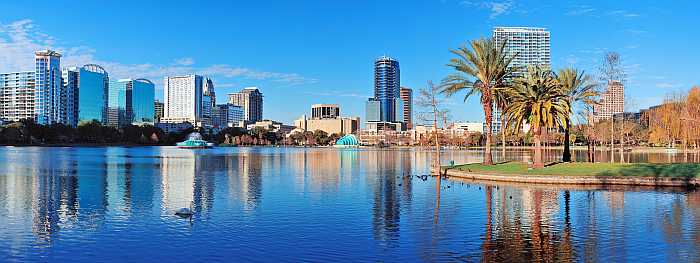 Lake Eola in Orlando, Florida.