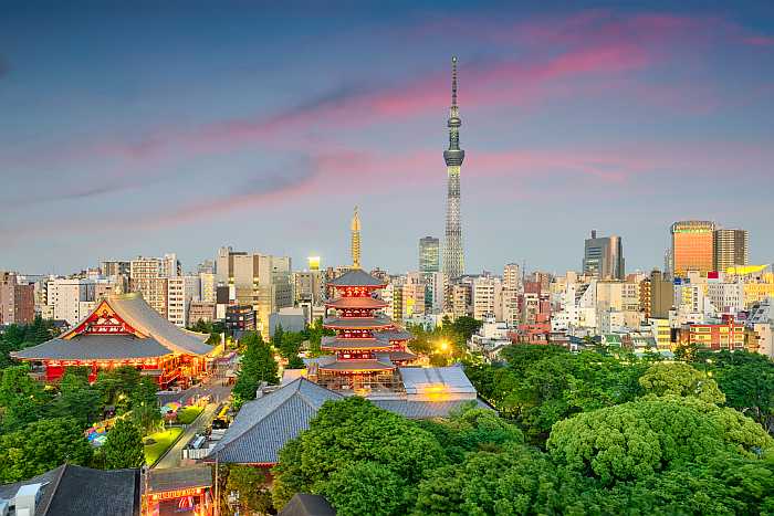 Tokyo, Japan cityscape. 