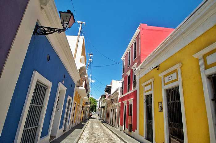 Colorful house in Old San Juan in Puerto Rico.